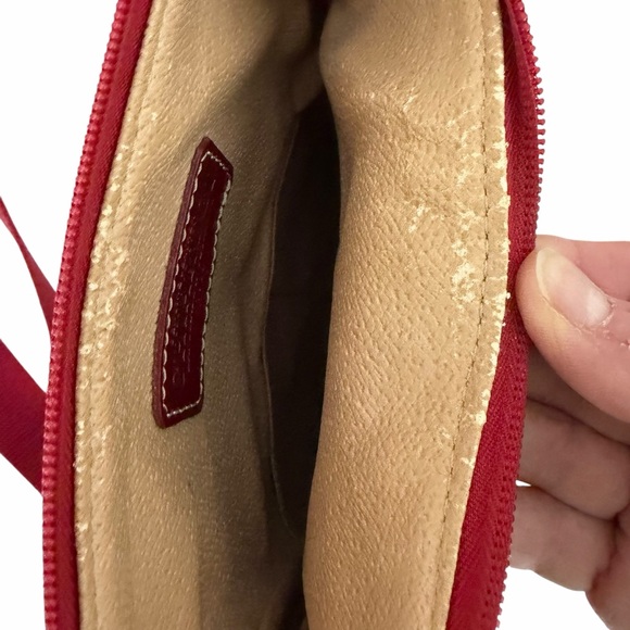 CHIARUGI Red Calvino Full Grain Leather Crossbody Shoulder Bag Italy os - Picture 13 of 14